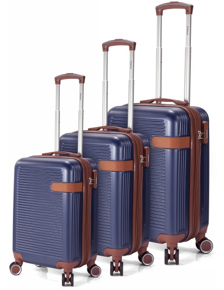 TROLLEY JUEGO DE 3 ABS 4 RUEDAS DOBLES BZ5824