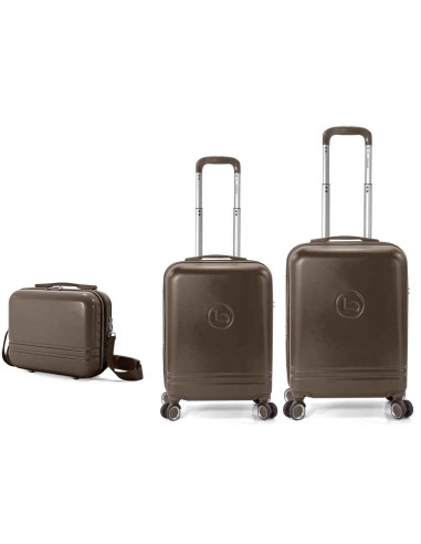 TROLLEY JUEGO DE 2 ABS 4 RUEDAS DOBLES.EXTENSIBLE + NECESER BZ5877-60/50