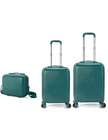 TROLLEY JUEGO DE 2 ABS 4 RUEDAS DOBLES.EXTENSIBLE + NECESER BZ5877-60/50