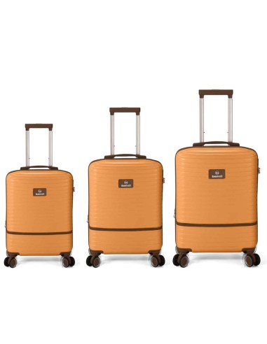 TROLLEY JUEGO DE 3 ABS 4 RUEDAS DOBLES.EXTENSIBLE BZ5886