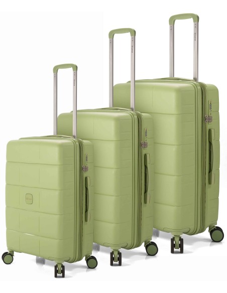 TROLLEY JUEGO DE 3 PP 4 RUEDAS DOBLES TSA EXTENSIBLE BZ5901