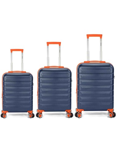 TROLLEY JUEGO DE 3 ABS 4 RUEDAS DOBLES EXTENSIBLE BZ5905