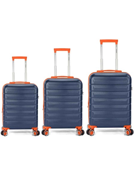 TROLLEY JUEGO DE 3 ABS 4 RUEDAS DOBLES EXTENSIBLE BZ5905