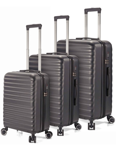 TROLLEY JUEGO DE 3 ABS 4 RUEDAS DOBLES EXTENSIBLE BZ5906