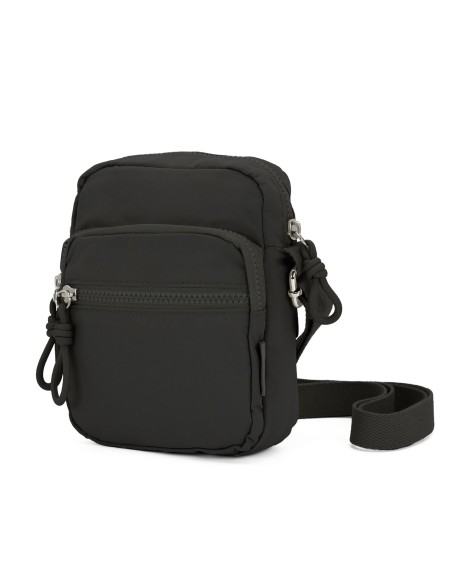 Material resistente polyester. Dimensiones: 19 x 23 x 6 cm. Bolsillos exteriores con cremallera. Correa ajustable Recíbalo en 24