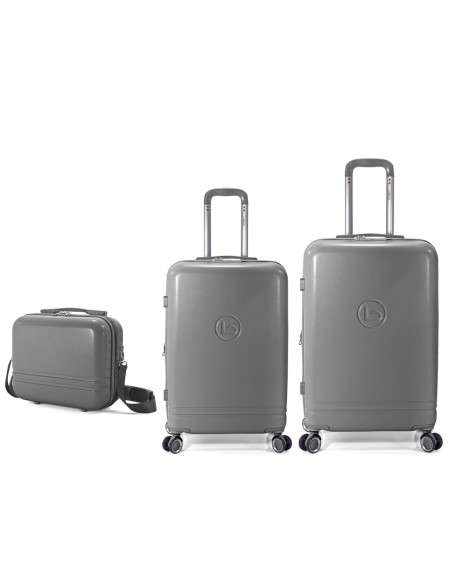 TROLLEY JUEGO DE 2 ABS 4 RUEDAS DOBLES + NECESER