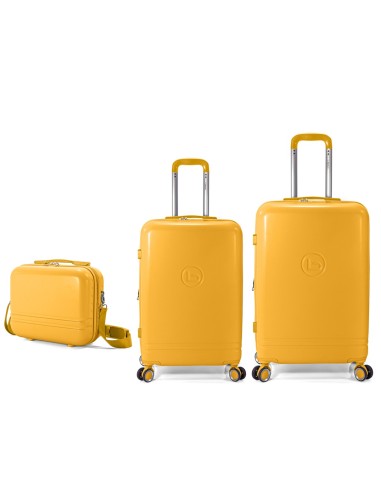 TROLLEY JUEGO DE 2 ABS 4 RUEDAS DOBLES + NECESER