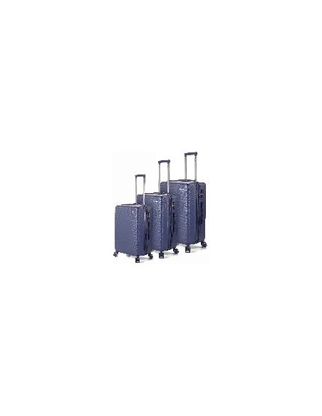 JUEGO DE 3 MALETAS DE ABS EXTENSIBLES CON 4 RUEDAS DOBLES - BENZI