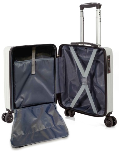MALETA DE CABINA DE ABS CON 4 RUEDAS DOBLES 34X44X20 CM - BENZI