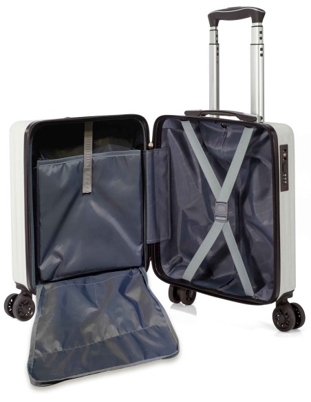 MALETA DE CABINA DE ABS CON 4 RUEDAS DOBLES 34X44X20 CM - BENZI